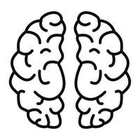 Artificial brain icon, outline style vector