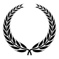 Winner wreath icon, simple style vector