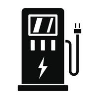 Electric car station icon, simple style vector