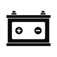 Car battery icon, simple style vector