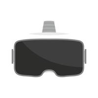 Vr glasses headset icon, flat style vector