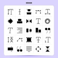 Solid 25 Design Icon set Vector Glyph Style Design Black Icons Set Web and Mobile Business ideas design Vector Illustration