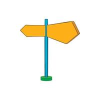 Direction signs icon in cartoon style vector