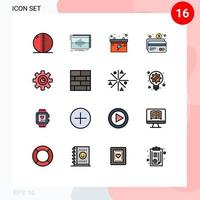 16 Creative Icons Modern Signs and Symbols of graph card sequence banking car Editable Creative Vector Design Elements