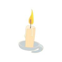 icono de vela encendida en estilo de dibujos animados vector