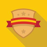 Badge knight icon, flat style vector