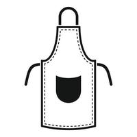 Leather apron icon, simple style vector