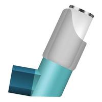 Asthma inhalator icon, realistic style vector