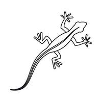 Lizard icon, outline style vector