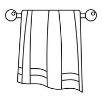 Bathroom towel icon, outline style vector