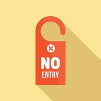 No entry door hanger icon, flat style vector