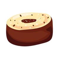 Taste truffle icon, cartoon style vector