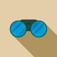 icono binocular en estilo plano vector