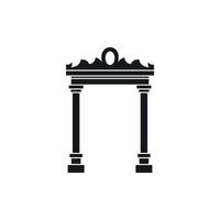 Arch icon, simple style vector