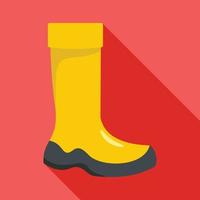 Rubber boot icon, flat style vector