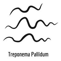 Treponema Pallidum icon, simple style. vector