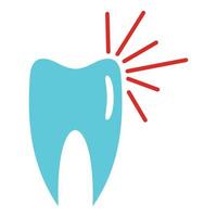 Good tooth logo icon, flat style. vector