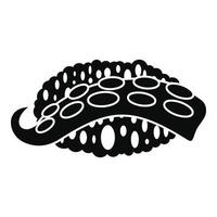 Octopus sushi icon, simple style vector