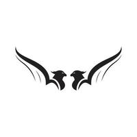 Diseño de ilustración de vector de plantilla de logotipo de águila halcón