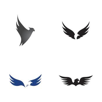 Diseño de ilustración de vector de plantilla de logotipo de águila halcón