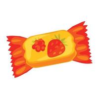 Jelly fruit bonbon icon, cartoon style vector