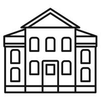 Street courthouse icon, outline style vector