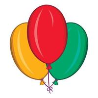 Colorful balloons icon, cartoon style vector