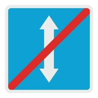 End reverse motion icon, flat style. vector
