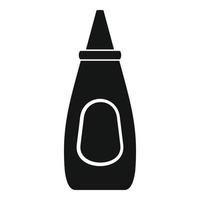 icono de botella de mostaza, estilo simple vector