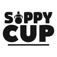 New sippy cup logo, simple style vector