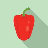 Sweet pepper icon, flat style vector