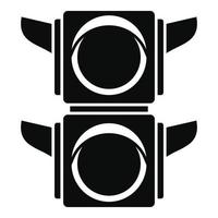 Pedestrian traffic lights icon, simple style vector