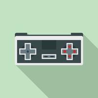 Retro game controller icon, flat style vector