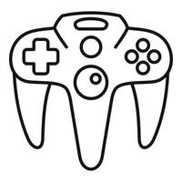 Futuristic game controller icon, outline style vector