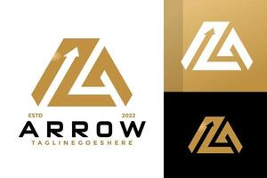 Initial Letter A Arrow Up Logo Design, brand identity logos vector, modern logo, Logo Designs Vector Illustration Template
