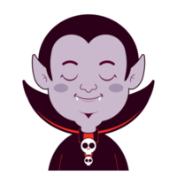 dracula dormire viso cartone animato carino png