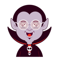 dracula contento viso cartone animato carino png