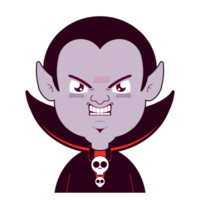 Dracula angry face cartoon cute png