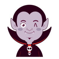 dracula contento viso cartone animato carino png