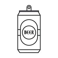 Aluminum can icon, outline style vector