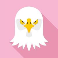 Eagle head icon, flat style vector