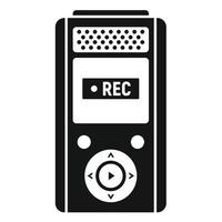 Modern dictaphone icon, simple style vector