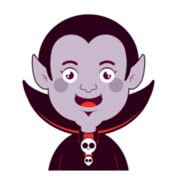 dracula contento viso cartone animato carino png