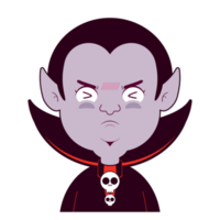 Dracula hurt face cartoon cute png