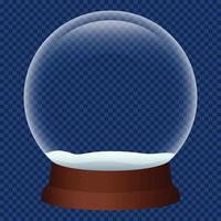 Xmas snowglobe icon, realistic style vector