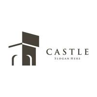 Antique castle logo template creative design, Historical ancient castle.Logos for businesses and museums. vector