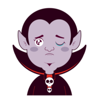 Dracula crying face cartoon cute