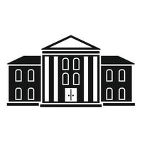 Supreme courthouse icon, simple style vector