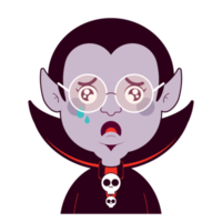 dracula pianto viso cartone animato carino png