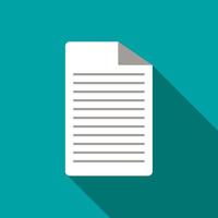 Lined paper icon, flat style vector